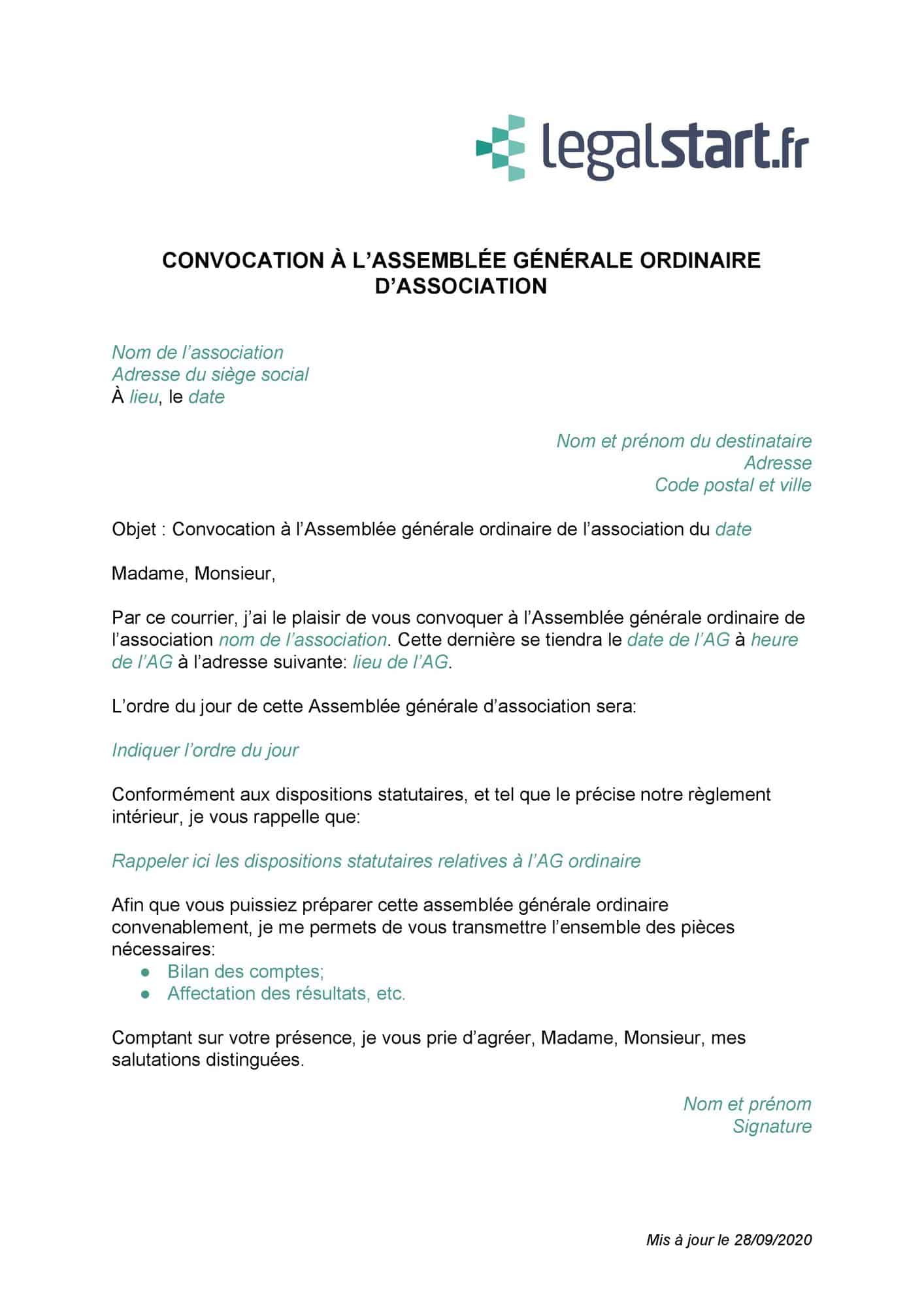 Exemple De Lettre De Convocation Modele De Lettre Type
